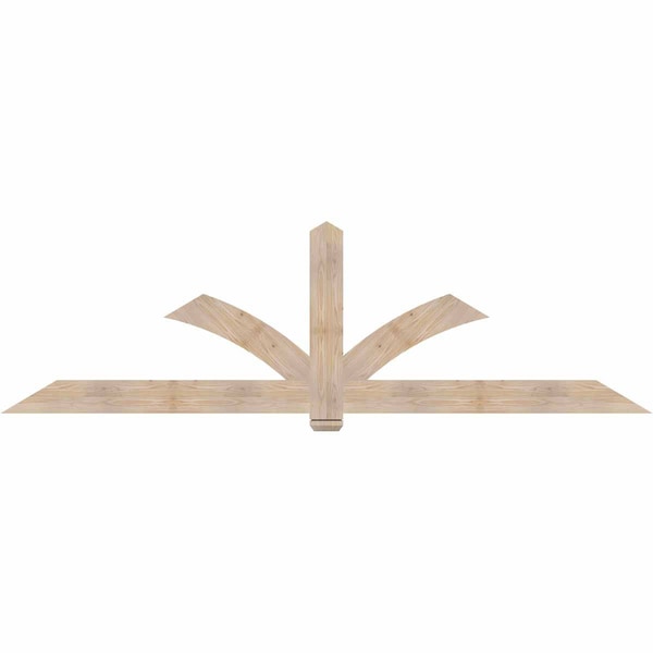 Ekena Millwork Redmond Smooth Timber Gable Bracket, Douglas Fir, 108"W x 31 1/2"H x 1 1/2"D x 5 1/2"F, 7/12 Pitch GBW108X31X0206RED00SDF - main